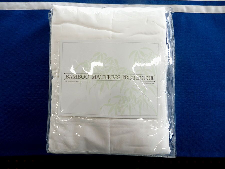 Bamboo Mattress Protector - White